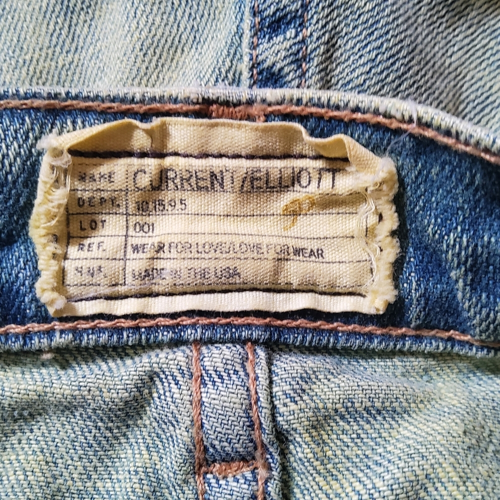 New Current Elliott Distressed Fringe Patch Cutof… - image 5